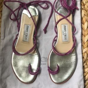 Jimmy Choo tie sandals